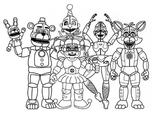 Printable:2ppvngqzgyq= Five Nights at Freddy's Coloring Pages