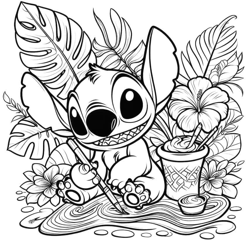 Printable:4qlybpawtmw= Lilo and Stitch Coloring Pages